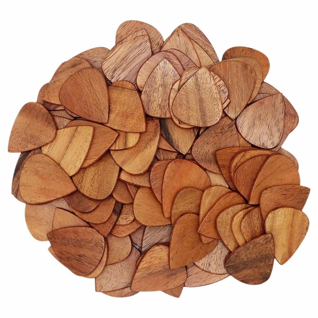 Wood Guitar Picks Wooden Guitar Mediators for Acoustic Guitar Electric Bass Plectrum 6Pcs 2mm