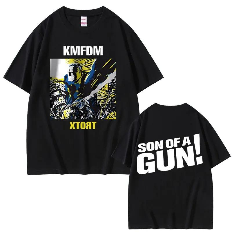 2026 Rock Band Kmfdm Tour 97 Stampa Grafica Maglietta Estate Uomo Donna Vintage Gotico Punk Streetwear Maschile Casual Magliette in Puro Cotone