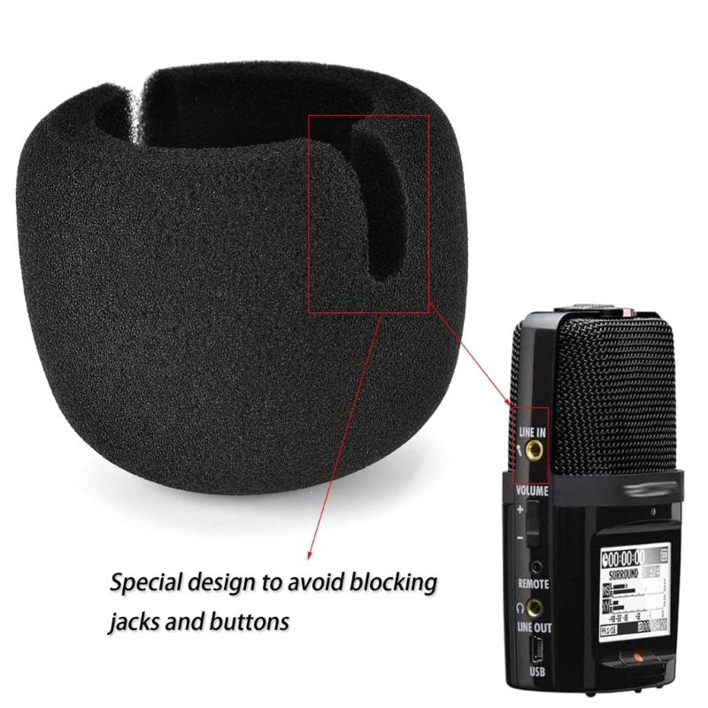 Windproof Foam for ZOOM SGH-6/H2N/H4N PRO/H5 H6 H8 XYH-6 XYH-5 Record Windshield Wind Screen Lightweight Windscreen Muff