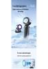 Handheld Mini Portable Fan with Long Battery Life, USB Charging, Cooling Ice Pack, and Foldable Design.