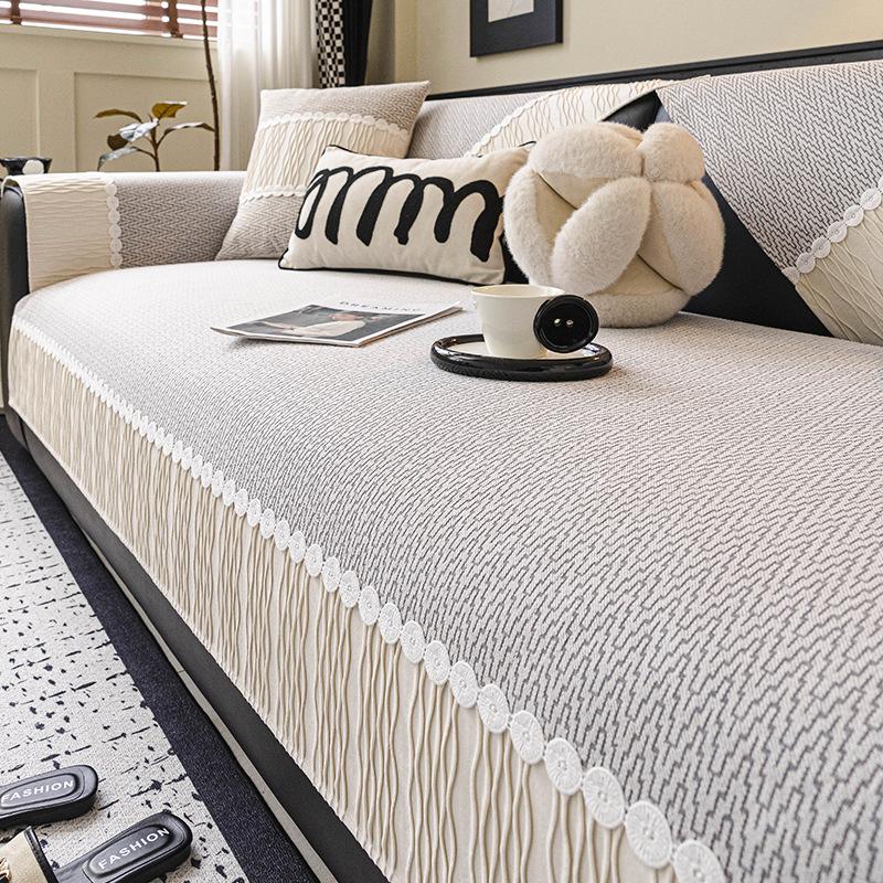 New French Cream Style Sofa Cushion Universal In All Seasons, High-End Light Luxury Non-Slip Sofa Cover Cloth Cover Towel