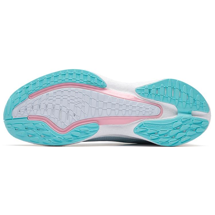 Anta MACH 2.0 Cushioned Anti-Slip Wear-Resistant Breathable Lightweight Low-Top Running Shoes Women's White Blue 122235583-6