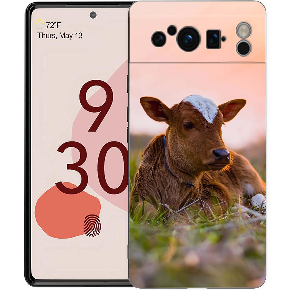 

Phone Case Cover for Google Pixel 10 9 8 7 6 7A 6A Pro Shockproof Soft TPU 10 9 Pro XL Shell Capas Fundas Cute Highland Cow Bags Pixel 6A