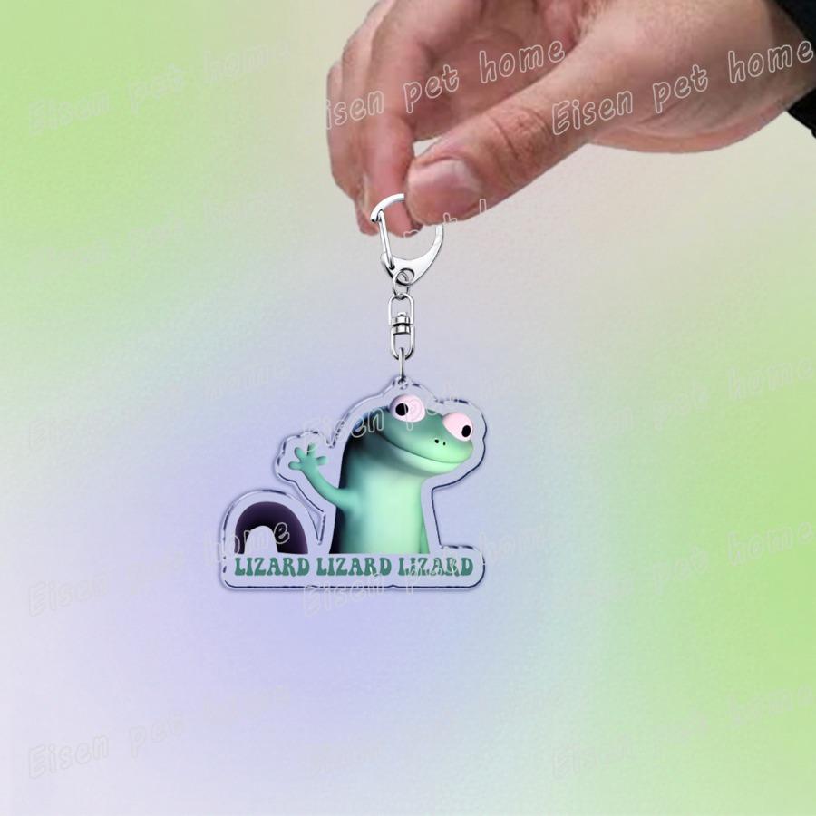 Funny Lizard Lizard Lizard Cute Keychain Llavero Accessories Bag Elio Meme Keychains Keyrings Jewelry Fans Gift