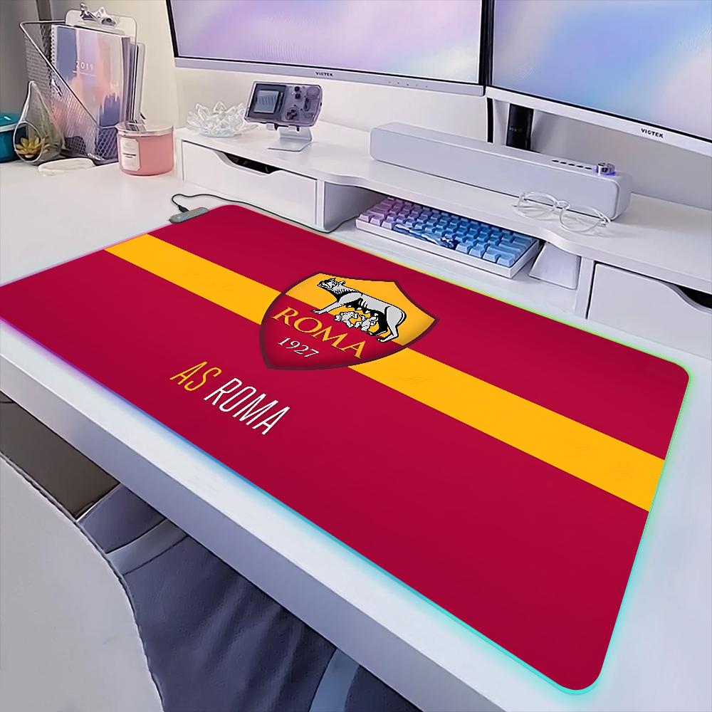 ROMA Gaming Club MousePad Tappetini da Tavolo LED Retroilluminati Gomma Desktop AS XXL RGB Scrivania S Calcio Micro USB