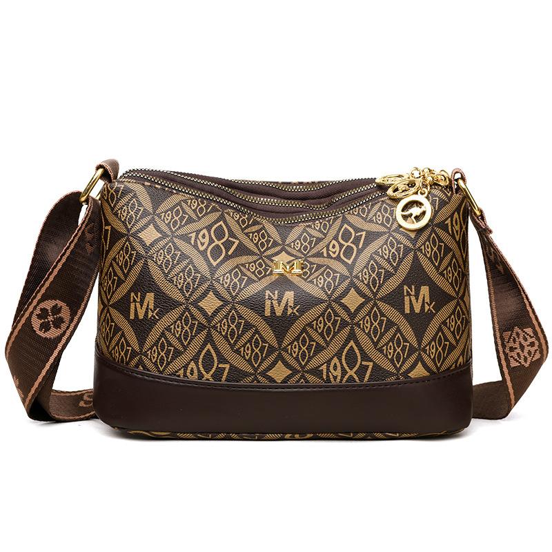 Retro-Tasche Damen neue Mode einfache Schultertasche Nischendesign große Kapazität Umhängetasche