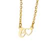 Fashion Initial Pendant Necklace For Women Letter Name Hollow Out Heart Charm Stainless Steel Gold Color Chain Jewelry Gift