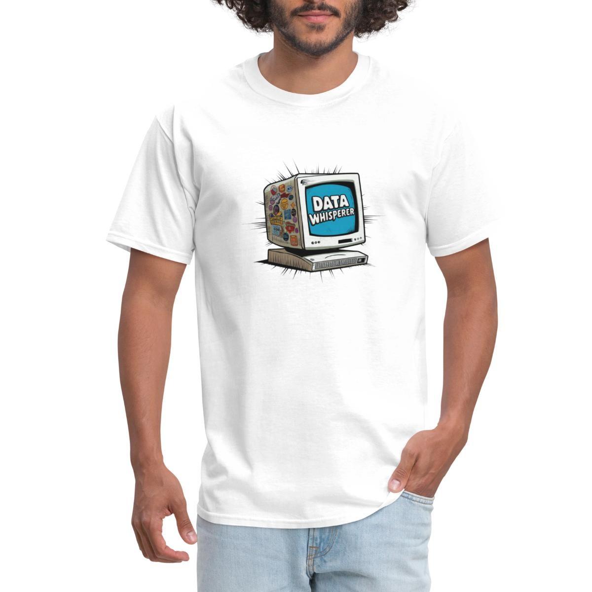 Data Whisperer | Funny Retro Computer Men s T-Shirt M