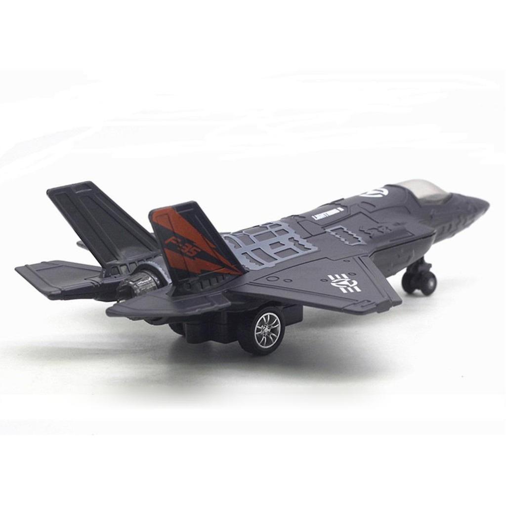 Simulation Alloy Diecast Metal Pull Back Aircraft Airline Plane Black