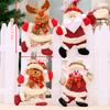 4pcs Christmas Tree Doll Pendant Santa Claus Snowman Elk Little Bear Party Dressing Xmas Decoration Accessory Pendant 2024