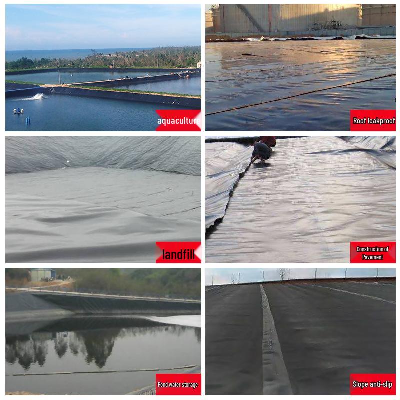 Vattentät geomembran för fiskdammar och vattenbruk