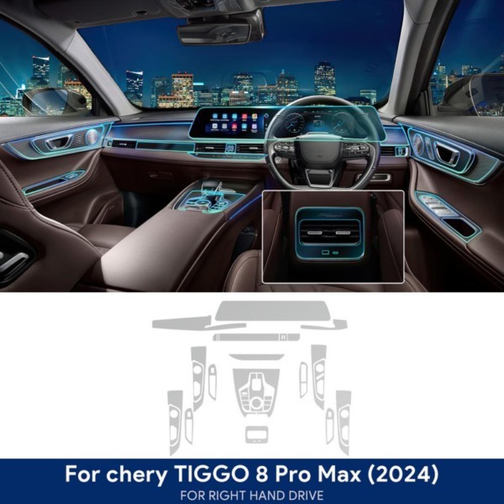 Car Interior TPU Protector Anti-scratch Film For Chery Tiggo 8 Pro Max 2024-25 Auto Protective Transparent Stickers Accessories