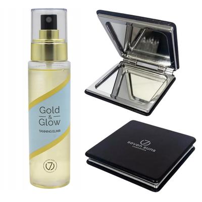 7suns GOLD & GLOW Tanning Oil Elixir + Free Double Mirror