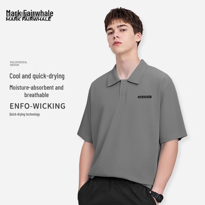 Mark Fairwhale Men s PMK Logo Ice Silk Polo Shirt L