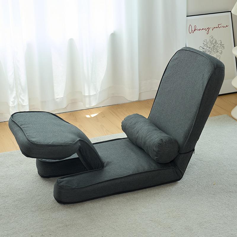Folding Floor Chair with Headrest Back 15 Gear Adjustment Floor Sofa Lounger Sofa for Living Room Bedroom University Student
