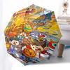 1pc Outdoor Umbrella with Dragon and Cute Characters - Automatic Opening/Closing, Portable 3-Fold Design, 8-Bone Iron Frame - Perfect Gift for Fa