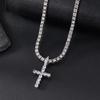 High-End European & American Zircon Cross Necklace for Women—Versatile, Non-Fading, Fashionable