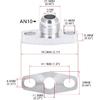 PTNHZ RACING AN10 Garrett GT28 GT30 GT35 T25 Turbo Oil Return Drain Flange Adapter