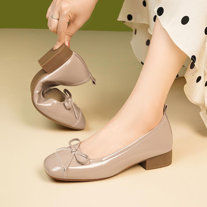 Ballet single shoes women's low-heeled shoes Mary Jane women's shoes light-mouth shoes versatile evening shoes