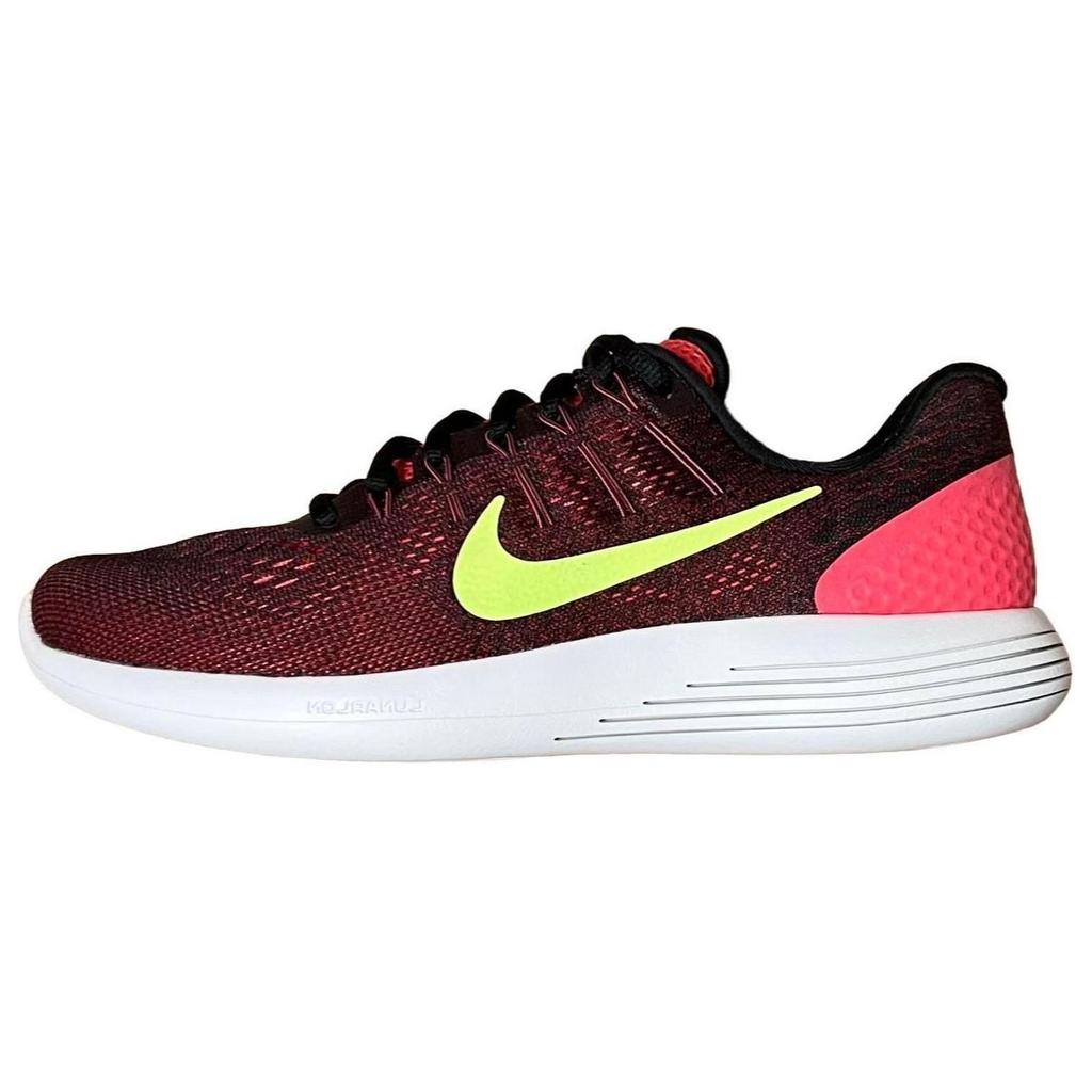Nike Lunarglide 8 Lace-Up Cushioning Non-Slip Low-Top Running Shoes Men sneaker Red 843725-801