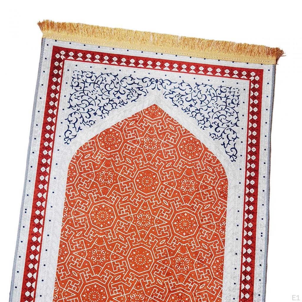 Classic Islamic Praying Mat Polyester Embroidered Wedding Decor Rectangular Velvet Prayer Rug for
