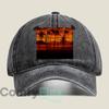 Tropical Sunset Palms Fashion Washed Baseball Cap Outdoor For Womens Unisex Female Beach Dad Hat Hip Hop