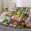 1pc. Christmas Winnie The Pooh Blanket, Festive Cartoon Throw for Home Decor, Gift Idea, All Seasons Use,Soft Flannel Throw Blanket, Living