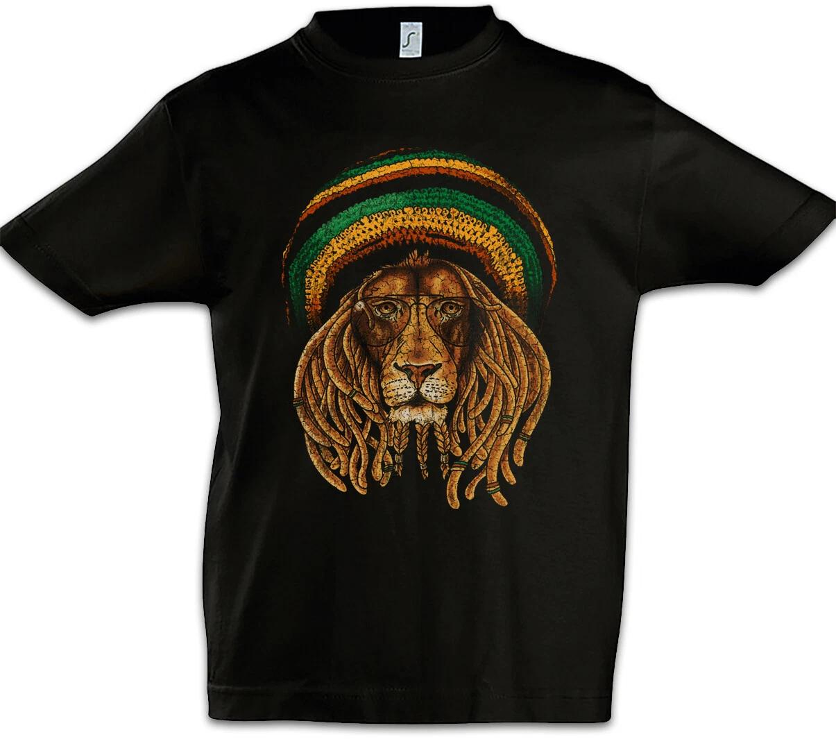 Rastafarian Lion III Kids Boys kids boys T-Shirt Rasta Jah Babylon Reggae Jamaica Africa 150