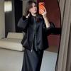  spring and autumn new European and American Amazon cross-border stand-up collar zipper jacket top fishtail skirt set