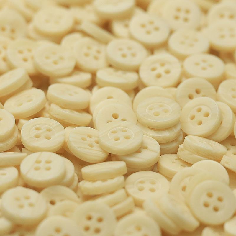 Off-White Resin Four-Eye Button Top Long-Sleeved Children'S Buttons Knitted Cardigan Shirt Clothing Accessories