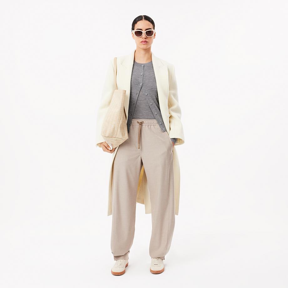 Lacoste Women's Slim Fit Ribbed Crew Neck Cardigan AF2560-54NCCA