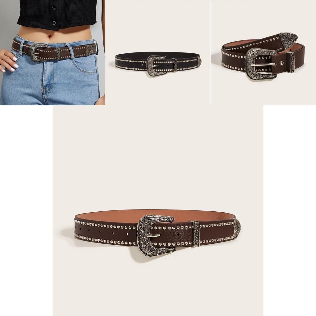 New Arrival Rivet Trendy Punk Style Belt Unisex Denim Belt Wholesale
