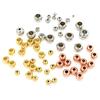 Roestvrij Staal Goud Positioneringskralen, Rond Rijgkralen met Groot Gat voor DIY Sieraden Accessoires.