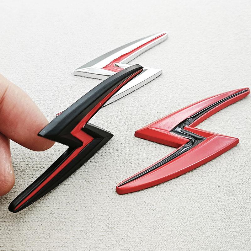 3D Metal S Lightning Logo Car Rear Trunk Fender Emblem Badge Decals For Nissan S14 S15 200SX 240SX Zenki Silvia Accessories