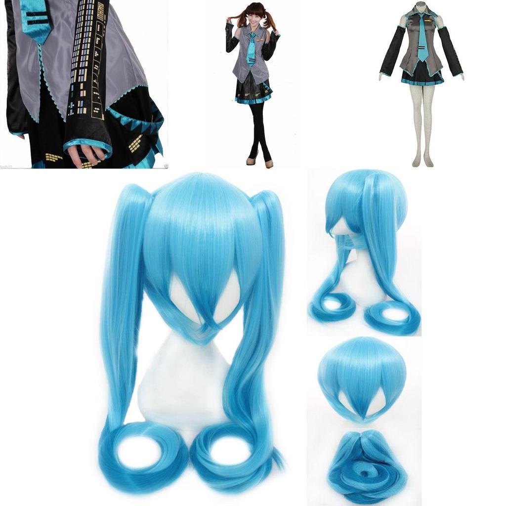 Skin-friendly Hatsune Miku Vocaloid Cosplay Suit With Wig Tops Dress And Tie