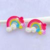 10/20pcs Cute Rainbow PVC Flexible Glue Flat Back DIY Scrapbook Embellishment Phone Craft Decoration F40
