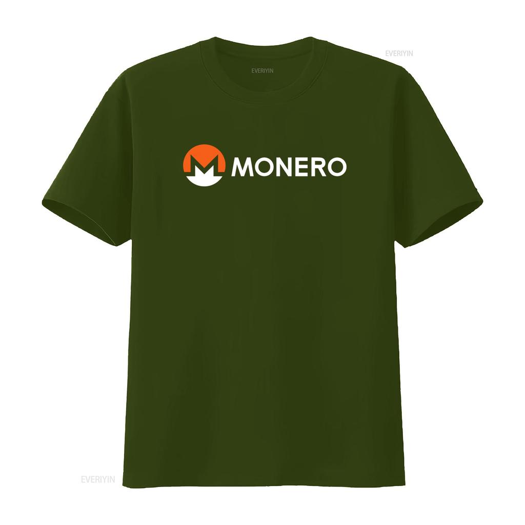 Monero Xmr Crewneck T Shirt Cryptocurrency Crypto Privacy Blockchain vintage Washed Casual Versatile designer clothes