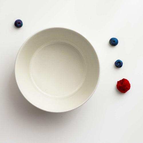 Aito Seisakusho "Ciel" Medium Bowl with Lid, Microwave-Safe, Canister, Approx. 14cm Diameter x 7cm Deep, White, Storage Container, Mino Ware, Made in