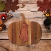 Unique Artisanal Wood Chopping Board With Celebratory Vegetable Plan Perfect For Halloween Donations