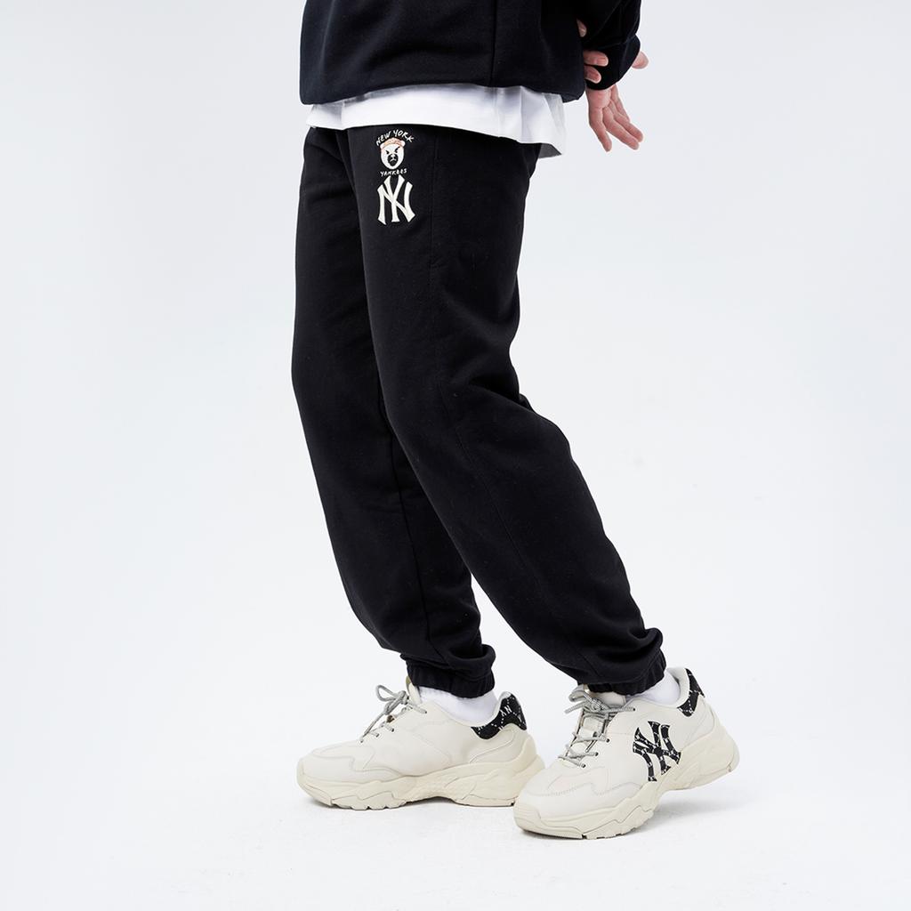 New MLB New York Yankees Knitted Sweatpants Unisex Black 3APTE0114-50BKS