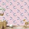 Sleeping Unicorns Wallpaper In Front of Stars and Hearts for Living Room and Bedroom 50x1000