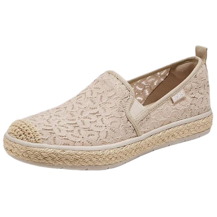 Skechers BOBS Miękkie Wygodne Modne Buty Mary Jane Damskie Beżowe 114046-NAT