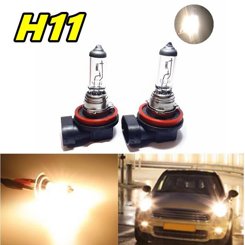 2Pcs H11 Halogen Bulb 3200K Quartz Glass Car Fog Light Auto Lamp 12V55W Halogen Headlight Bulbs White Fog Lights Car Accessories Bulbs 7