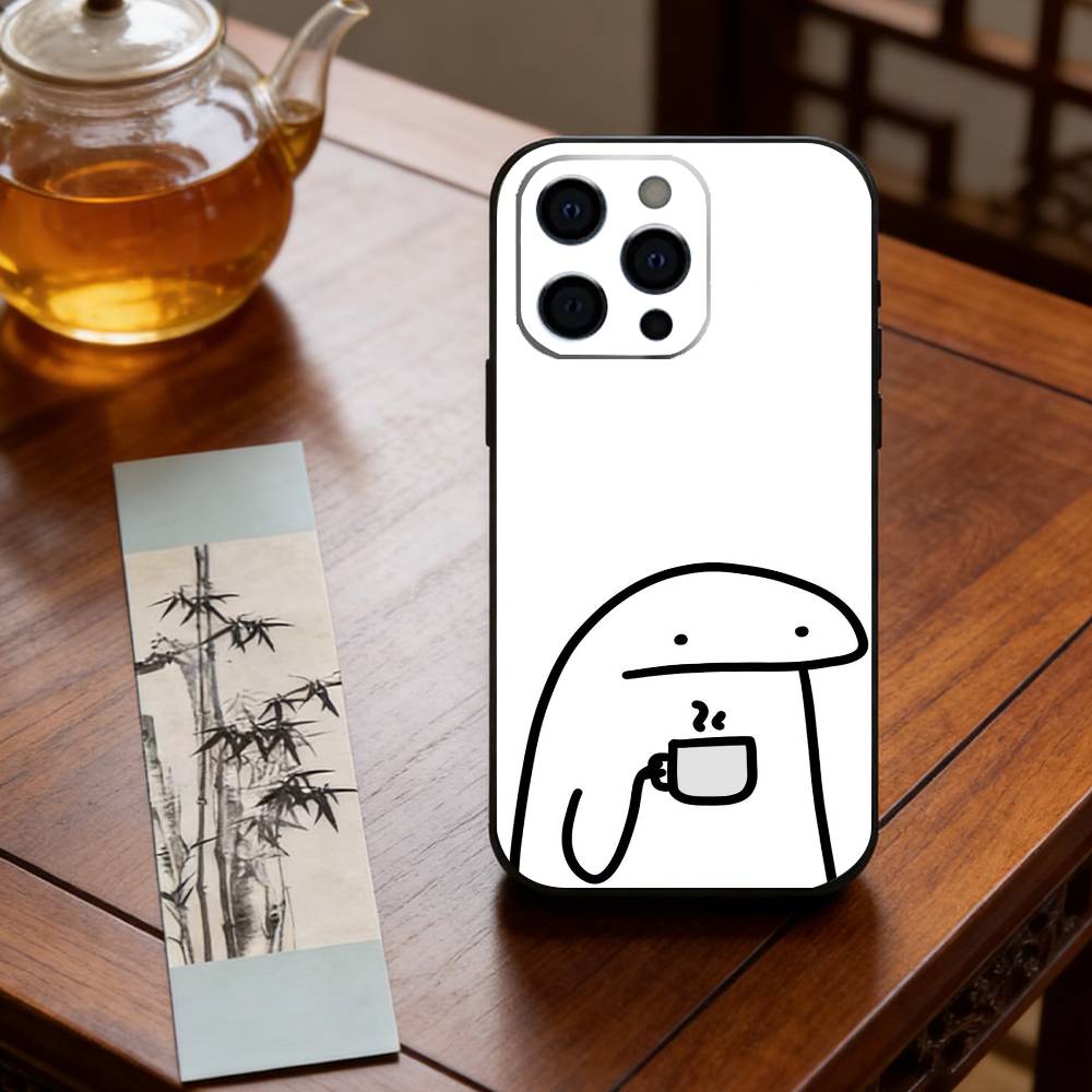 Cute Flork Of Cows Phone Case For iPhone 17,16,15,14,13,12,11 Plus,Pro Max,XS,Soft Silicone Black Cover