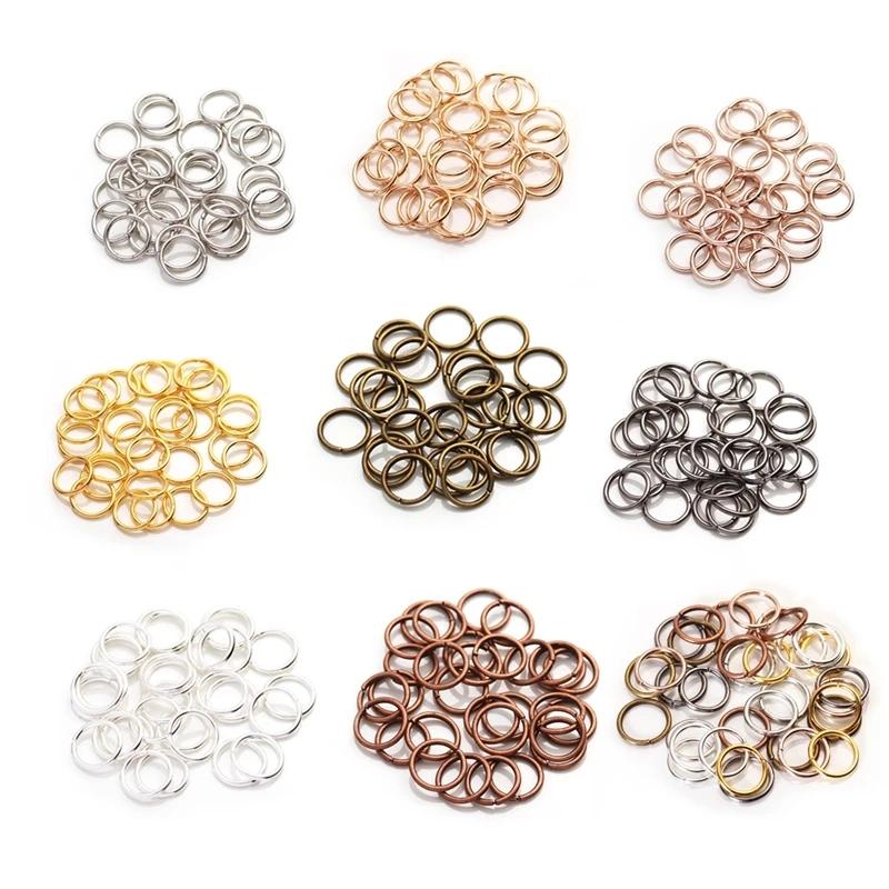 50-200pcs DIY Jewelry Findings Open Single Loops Jump Rings Split Ring for jewelry making Open Jump Rings Connectors Wholesale