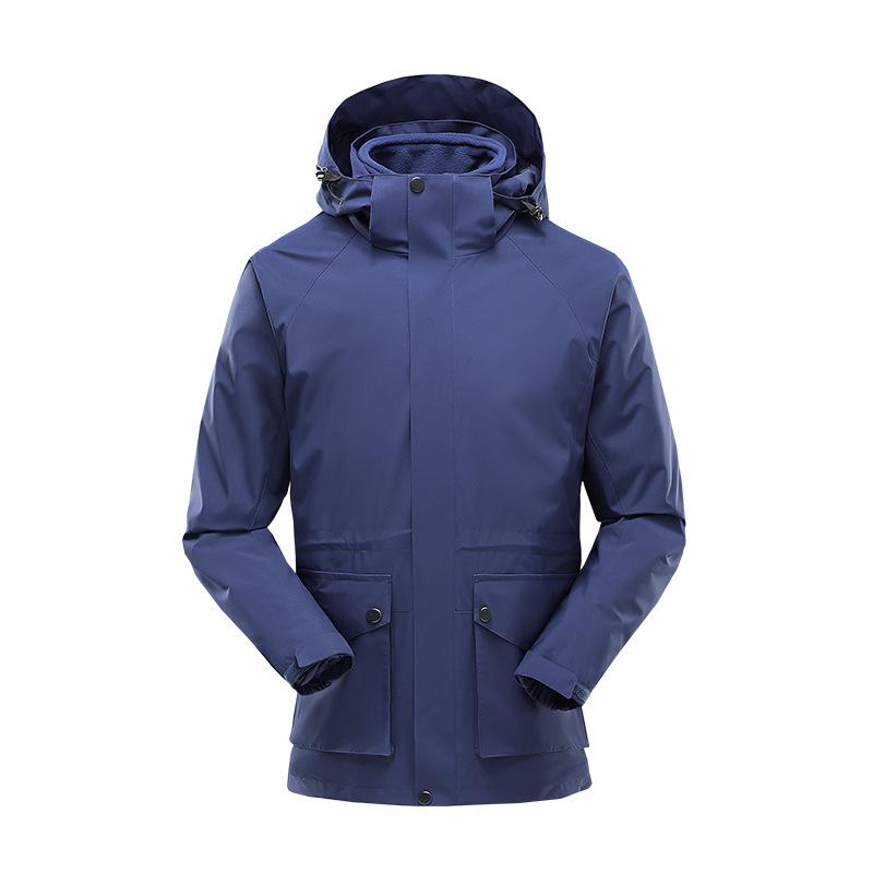 

Men s 3-in-1 Outdoor Detachable Storm Jacket Set M армия зеленый