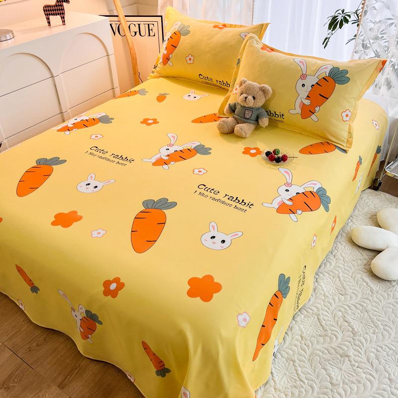 Hautfreundliches Spannbettlaken Tagesdecke Blumenserie Bedruckte Bettwäsche Laken für Mädchen Jungen Studenten Bettwäsche Matratzenbezug Matte