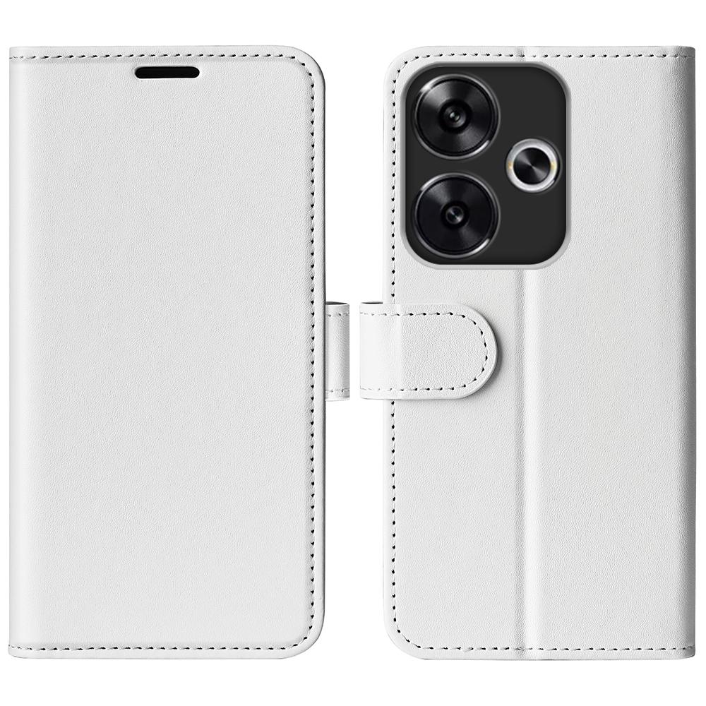 

For Xiaomi Redmi Turbo 3 5G/Poco F6 5G Case Crazy Horse Texture Leather Phone Cover White