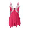 Ladies Sexy Multi-Erotic Pajamas Lace Lace Solid Color Mesh V-Neck Nightdress