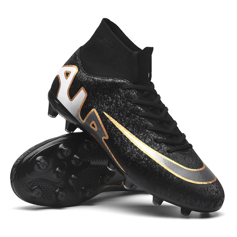 A 2025 high-top football shoe AG long nail TF broken nail youth male student training competition sports shoes